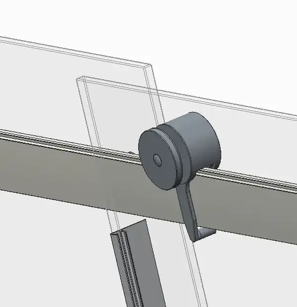 Koer SR SD01-120x200 Двері в нішу, графіт (KR5378)
