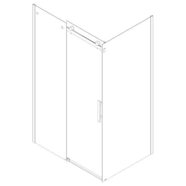 KOER SR SW01-90x200-TR-01 Боковая стенка, хром (KR5381) KOER SR SW01-90x200-TR-01 Боковая стенка, хром (KR5381)