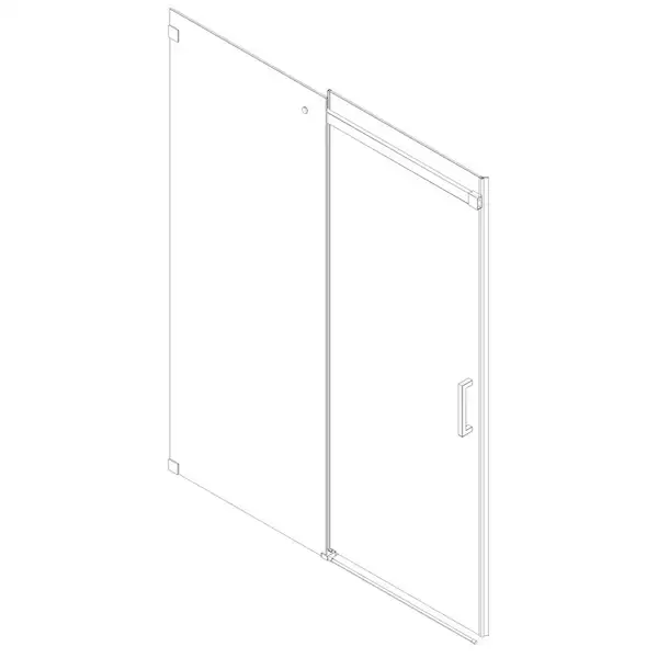 Koer SR SD02-140x200 Дверь в нишу, прозрачное стекло, хром (KR5383) Koer SR SD02-140x200 Дверь в нишу, прозрачное стекло, хром (KR5383)