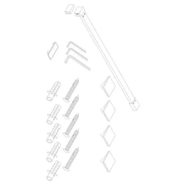 KOER SR SP01-90x200-TR-01 Душевая перегородка, хром (KR5392) KOER SR SP01-90x200-TR-01 Душевая перегородка, хром (KR5392)