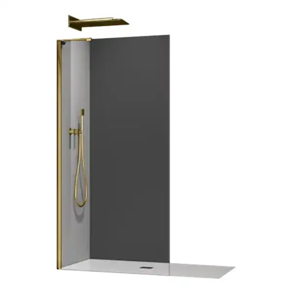 KOER SR SP02-100x200 Walk-In, прозоре скло, матове золото (KR5396) KOER SR SP02-100x200 Walk-In, прозоре скло, матове золото (KR5396)