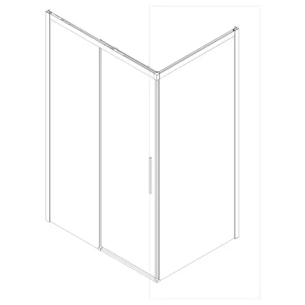 KOER SR SW05 Боковая стенка для душа, хром (KR5407) KOER SR SW05 Боковая стенка для душа, хром (KR5407)