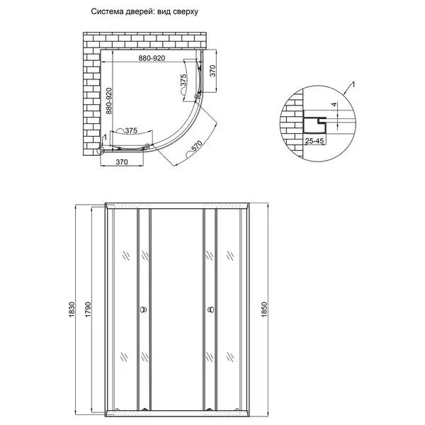 Душевая кабина Lidz Latwa SC90x90.SAT.LOW.GR, стекло тонированное 4 мм без поддона (LLSC9090SATLOWGR2)