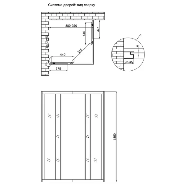 Душевая кабина Lidz Wawel SC90x90.SAT.LOW.GR, стекло тонированное 4 мм без поддона (LWASC9090SATLOWGR2)