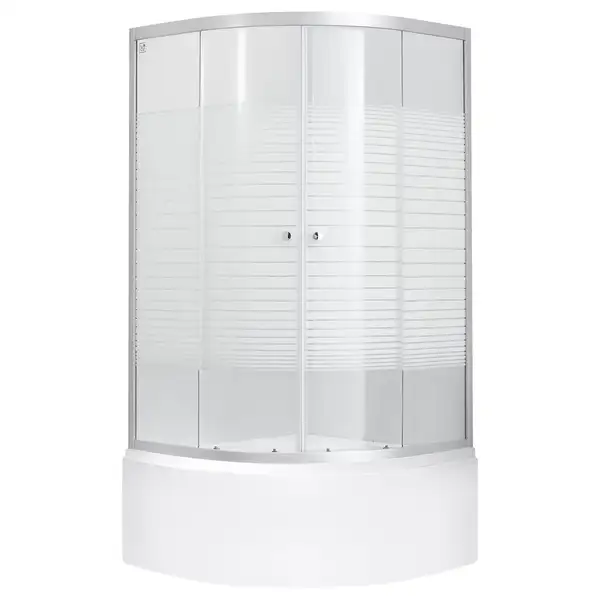 Набор Lidz душевая кабина Wieza SC80x80.SAT.HIGH.L, стекло Linie 4 мм + поддон с панелью Kupala (LWISC8080SATHIGHL2SET)