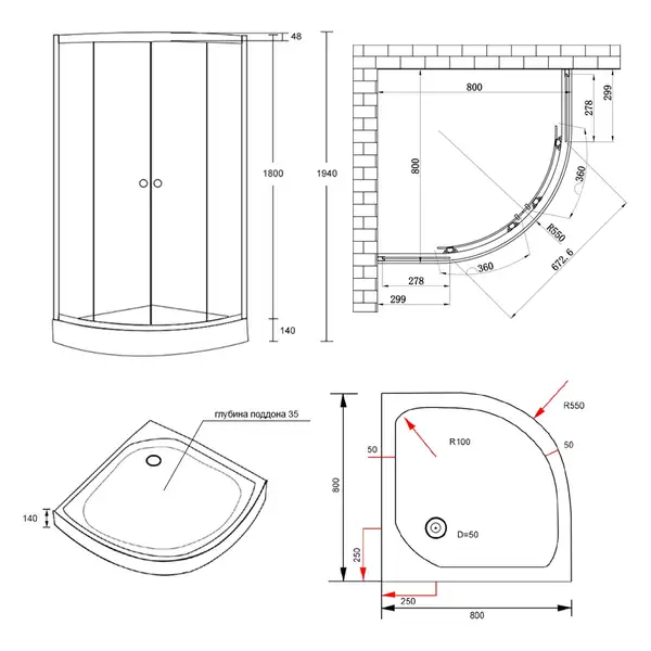 Душевая кабина Lidz Wieza SC80x80.SAT.LOW.L, стекло Linie 4 мм (LWISC8080SATLOWL) Душевая кабина Lidz Wieza SC80x80.SAT.LOW.L, стекло Linie 4 мм (LWISC8080SATLOWL)