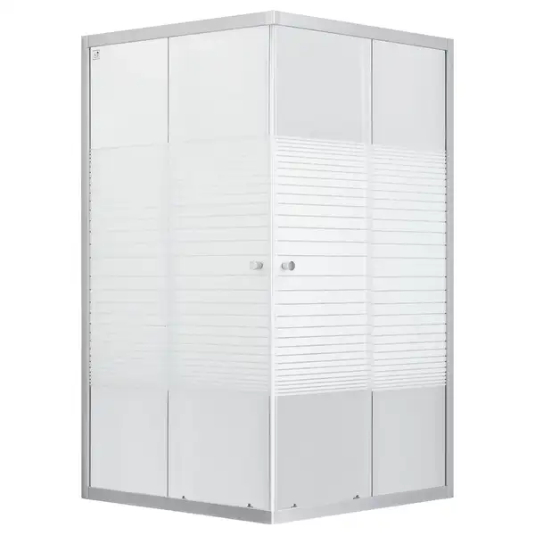 Набор Lidz душевая кабина Wiezak SC90x90.SAT.LOW.L, стекло Linie 4 мм + поддон Mazur (LWKSC9090SATLOWL2SET)