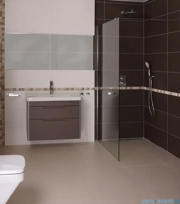 душова кабіна Omnires Marina Walk In 90x200 безпечне скло, хром (DNR90XCRTR)