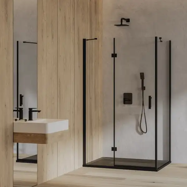 душова кабіна Omnires Manhattan 90x100 безпечне скло чорний матовий (MH9010BLTR) душова кабіна Omnires Manhattan 90x100 безпечне скло чорний матовий (MH9010BLTR)