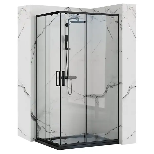 Душова Кабіна REA Punto Чорний 80x100 + Душовий Піддон Savoy Чорний KPL-4806-4087 Душова Кабіна REA Punto Чорний 80x100 + Душовий Піддон Savoy Чорний KPL-4806-4087