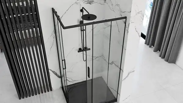 Душова Кабіна REA Punto Чорний 80x100 + Душовий Піддон Savoy Чорний KPL-4806-4087 Душова Кабіна REA Punto Чорний 80x100 + Душовий Піддон Savoy Чорний KPL-4806-4087