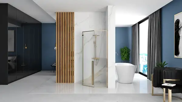 Душова Кабіна REA Золото 90x90 + Душевий Піддон REA 90x90 KPL-4904-8543 Душова Кабіна REA Золото 90x90 + Душевий Піддон REA 90x90 KPL-4904-8543