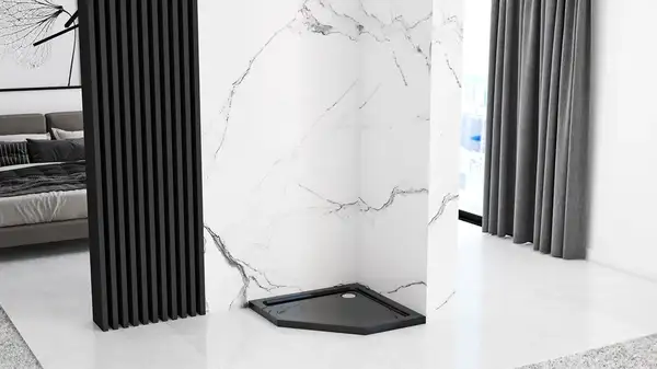 Душова Кабіна REA Чорний 90x90 + Душевий Піддон REA 90x90 KPL-5622-6522 Душова Кабіна REA Чорний 90x90 + Душевий Піддон REA 90x90 KPL-5622-6522