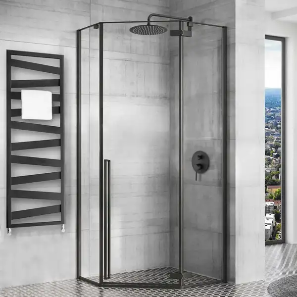 Душова Кабіна REA Чорний 90x90 + Душевий Піддон REA 90x90 KPL-5622-6522 Душова Кабіна REA Чорний 90x90 + Душевий Піддон REA 90x90 KPL-5622-6522