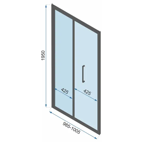 Душова Кабіна REA Rapid Fold 100x90 KPL-6420-6422 Душова Кабіна REA Rapid Fold 100x90 KPL-6420-6422