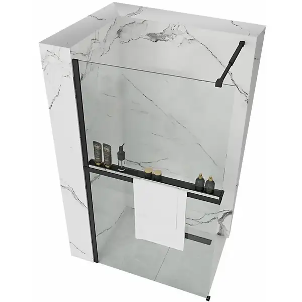 Душова Стінка REA Aero Чорний 100 + Evo KPL-6596-00652 Душова Стінка REA Aero Чорний 100 + Evo KPL-6596-00652