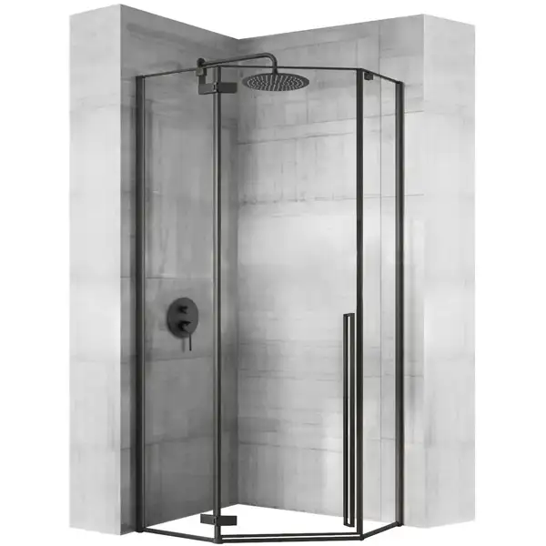 Душова Кабіна REA Чорний 80x80 + Душевий Піддон REA 80x80 KPL-6900-8544 Душова Кабіна REA Чорний 80x80 + Душевий Піддон REA 80x80 KPL-6900-8544