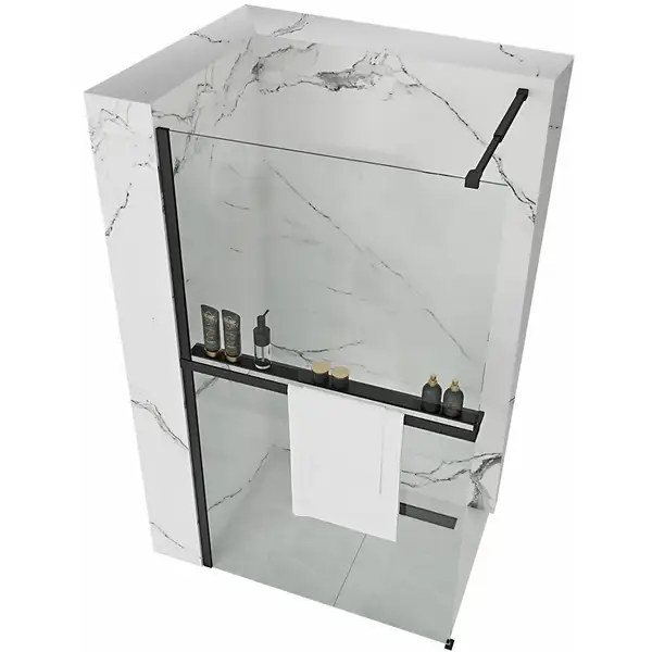 Душова Стінка REA Aero Чорний 80 + Evo KPL-7580-00652 Душова Стінка REA Aero Чорний 80 + Evo KPL-7580-00652