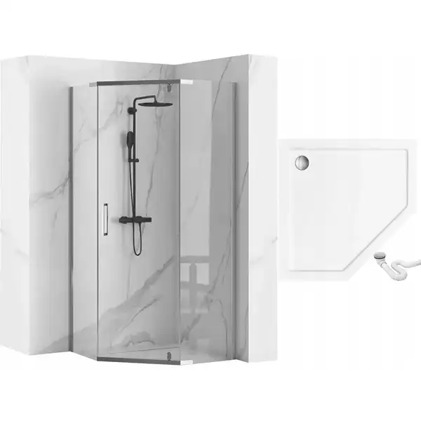 Душова Кабіна Rea Axin 80x80 + Душовий Піддон 80x80 KPL-K8778-8544 Душова Кабіна Rea Axin 80x80 + Душовий Піддон 80x80 KPL-K8778-8544