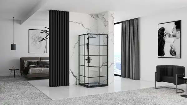 Душевая кабина REA CONCEPT BLACK 80х80 (REA-K5479) Душевая кабина REA CONCEPT BLACK 80х80 (REA-K5479)