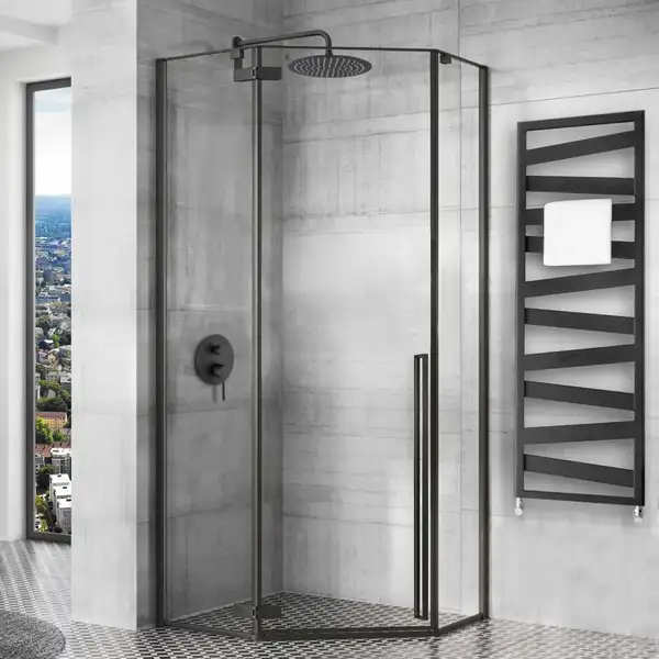 Душевая кабина REA DIAMOND BLACK MAT 90х90 (REA-K5622)