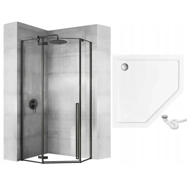 Душевая кабина REA DIAMOND BLACK MAT 90х90 (REA-K5622)