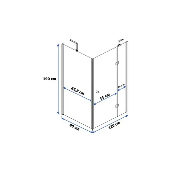 Душова Кабіна REA Easy Clean MADOX 90x120 Хром REA-K5630