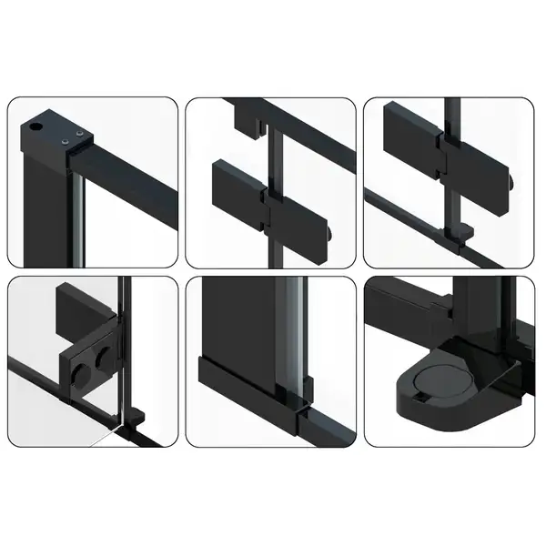 Душевая кабина REA FARGO BLACK 90х90 (REA-K6318)