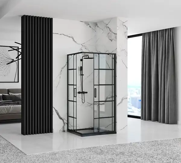 Душевая кабина REA CONCEPT BLACK 80х100 (REA-K6389)