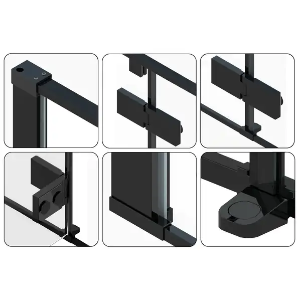 Душевая кабина REA FARGO BLACK 80х100 (REA-K6950)