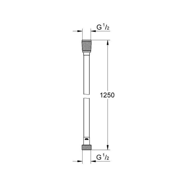 Душовий шланг Grohe Silverflex 1250 мм, чорний матовий (28362KF1)