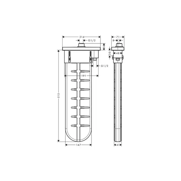 Шланг для лійки Hansgrohe SBox Square 145 (28010670) Шланг для лійки Hansgrohe SBox Square 145 (28010670)