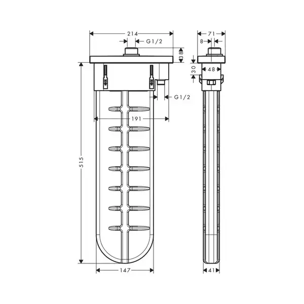 Шланг для лійки Hansgrohe SBox Square 145 (28010700) Шланг для лійки Hansgrohe SBox Square 145 (28010700)
