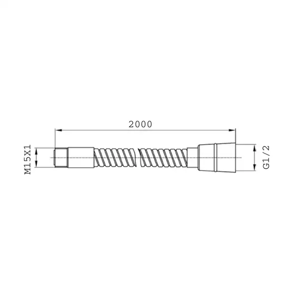 душовий шланг Omnires chrome 200 cm (062XLCR)