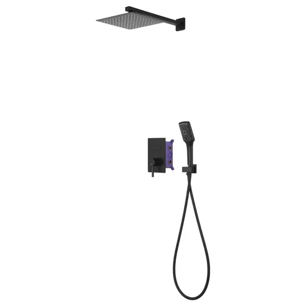 Душовий гарнітур прихованого монтажу Corsan CMZ066MBL BLACK + BOX чорний (646987) Душовий гарнітур прихованого монтажу Corsan CMZ066MBL BLACK + BOX чорний (646987)