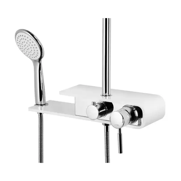 Душовий гарнітур Corsan KLAR FIBER CHROME WHITE (CMN002) Душовий гарнітур Corsan KLAR FIBER CHROME WHITE (CMN002)