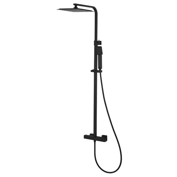 Душовий гарнітур Corsan ANGO BLACK MATT з термостатом (CMN019) Душовий гарнітур Corsan ANGO BLACK MATT з термостатом (CMN019)