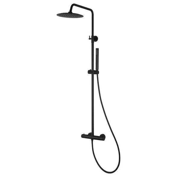 Душовий гарнітур Corsan LUGO BLACK MATT з термостатом (CMN023) Душовий гарнітур Corsan LUGO BLACK MATT з термостатом (CMN023)