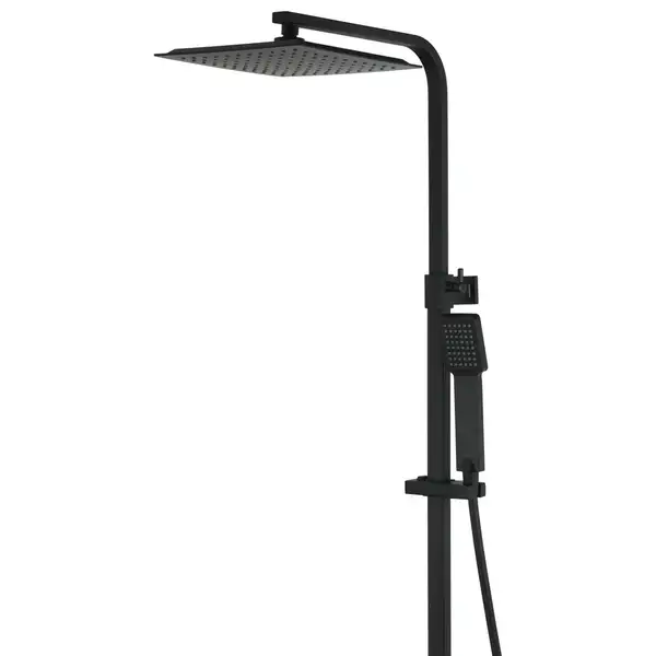Душевой гарнитур Corsan ANGO BLACK MATT с термостатом и изливом (CMN02TBLW)