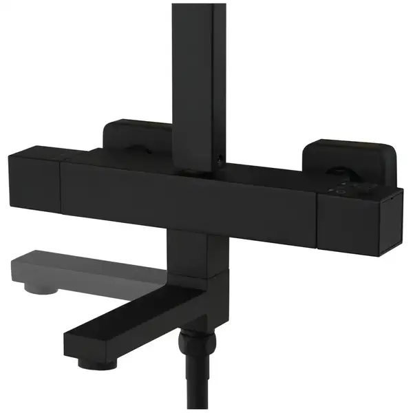 Душевой гарнитур Corsan ANGO BLACK MATT с термостатом и изливом (CMN02TBLW)