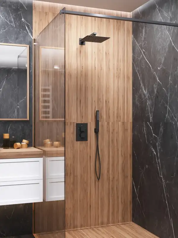 Душевая система с термостатом CORSAN ADOUR BLACK + BOX скрытого монтажа (Z01TBL) Душевая система с термостатом CORSAN ADOUR BLACK + BOX скрытого монтажа (Z01TBL)