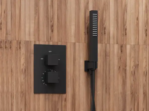 Душевая система с термостатом CORSAN ADOUR BLACK + BOX скрытого монтажа (Z01TBL) Душевая система с термостатом CORSAN ADOUR BLACK + BOX скрытого монтажа (Z01TBL)