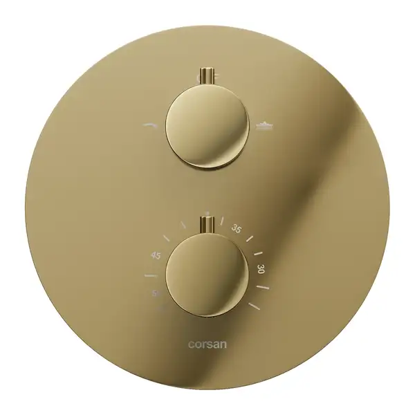 Душевая система с термостатом CORSAN LUGO GOLD + BOX скрытого монтажа (Z03TGL) Душевая система с термостатом CORSAN LUGO GOLD + BOX скрытого монтажа (Z03TGL)