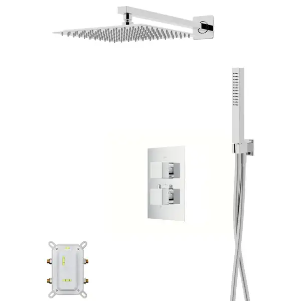Душевая система CORSAN ANGO 25 CHROME с термостатом + BOX скрытого монтажа (ZA25TCH) Душевая система CORSAN ANGO 25 CHROME с термостатом + BOX скрытого монтажа (ZA25TCH)