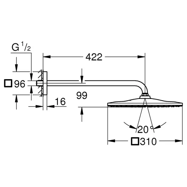 Душова система прихованого монтажу Grohe Grohtherm Smartcontrol (26405SC2)