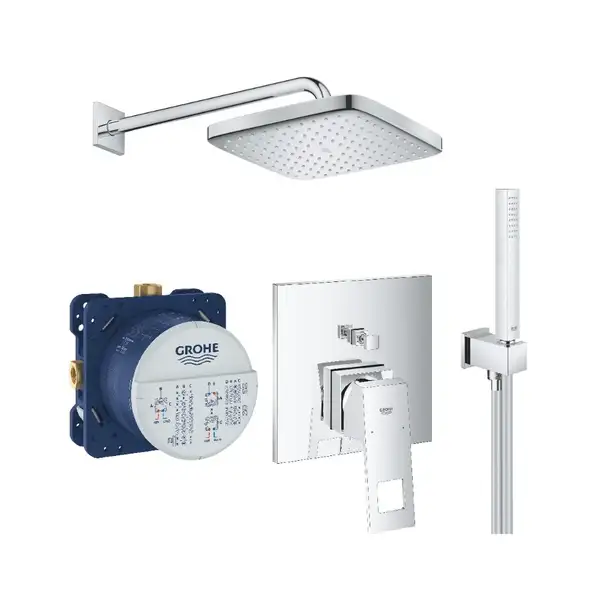 Душевая система скрытого монтажа Grohe Eurocube c Tempesta Cube 250 (цвет - хром) (26415SC3) Душевая система скрытого монтажа Grohe Eurocube c Tempesta Cube 250 (цвет - хром) (26415SC3)