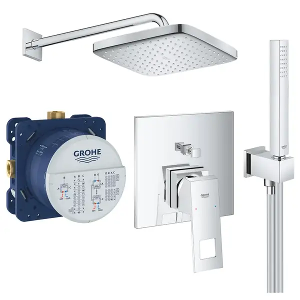 Душевая система скрытого монтажа Grohe Eurocube c Tempesta Cube 250 (цвет - хром) (26415SC3) Душевая система скрытого монтажа Grohe Eurocube c Tempesta Cube 250 (цвет - хром) (26415SC3)