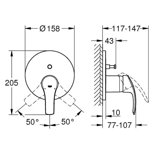 Душевая система скрытого монтажа Grohe Eurosmart с Tempesta 250 (цвет - хром) (26416SC3) фото 6 Aquada.com.ua Душевая система скрытого монтажа Grohe Eurosmart с Tempesta 250 (цвет - хром) (26416SC3) фото 6 Aquada.com.ua