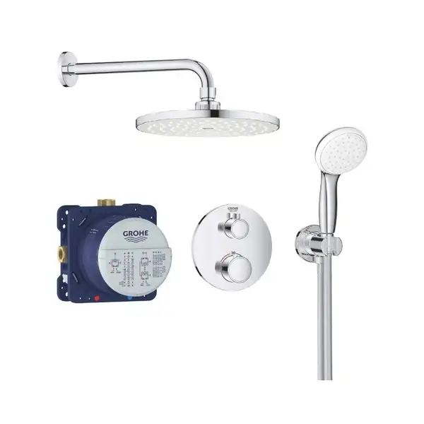 Набір GROTHERM 3472700L терм.+верх.душ Temp.Cosm.200мм+ручн.душ NTempesta 100 II set 5,7 GROHE НІМЕЧЧИНА