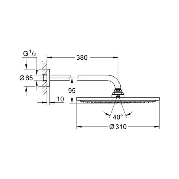 Душова система прихованого монтажу Grohe Grohtherm SmartControl (колір - холодний світанок)  SET-29119GL0